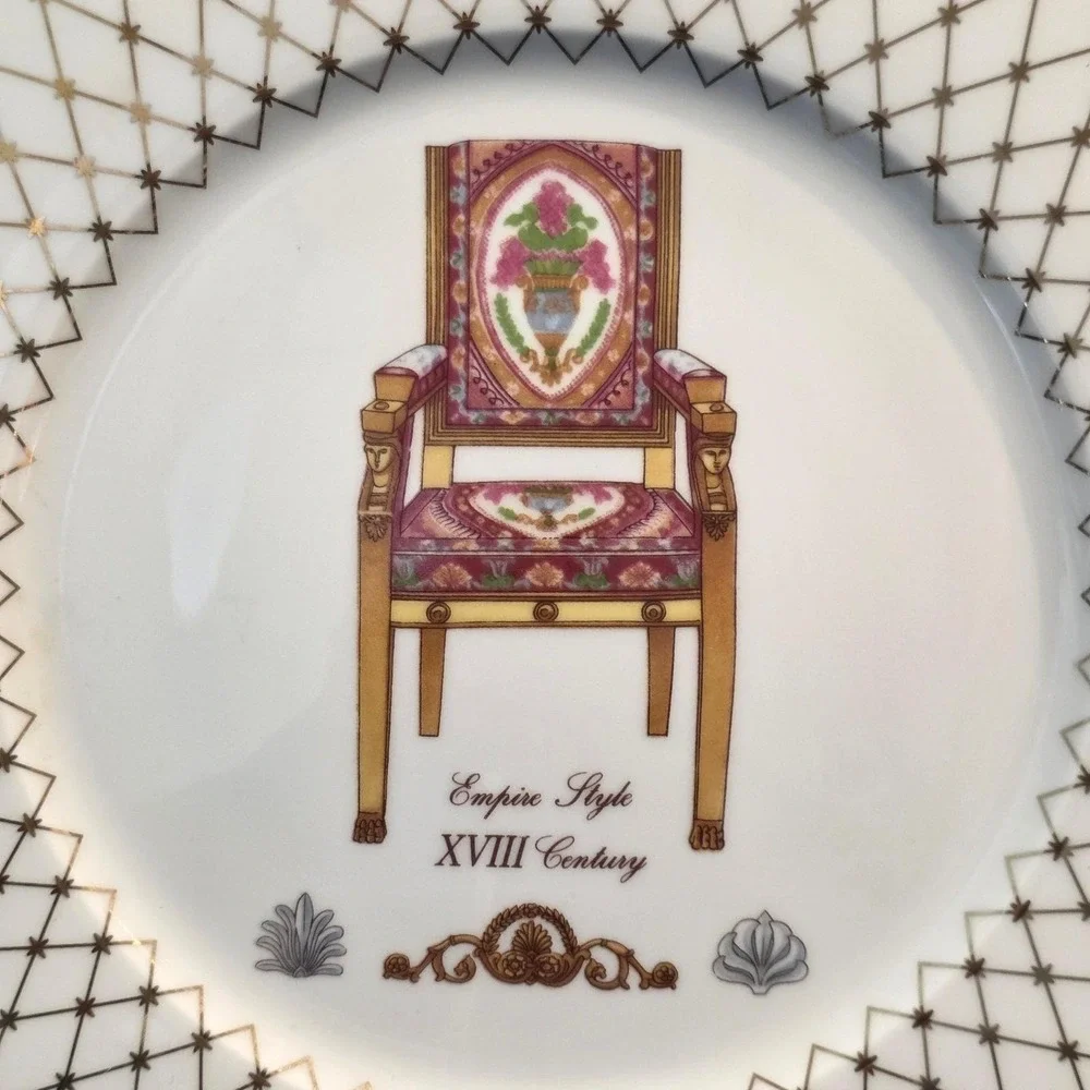 French‎ Chairs Collection Email de Limoges Porcelain Plates Wall Home Decor